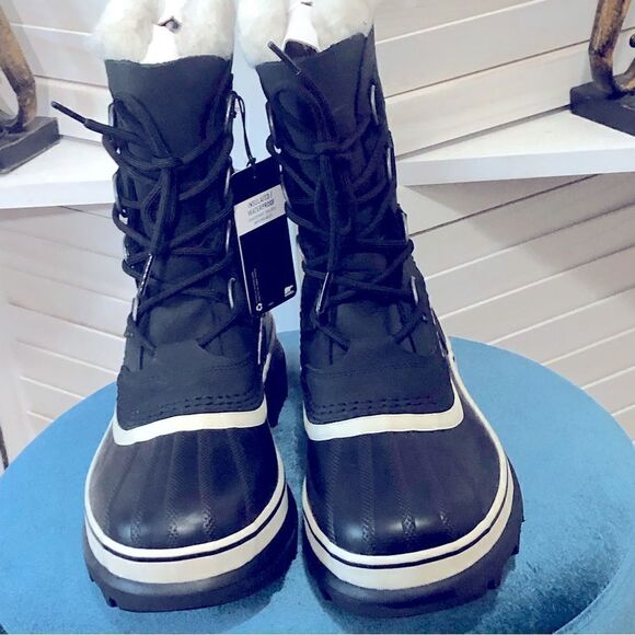Sorel Caribou Waterproof Snow Boots Black Stone Size 7.5 - Picture 6 of 10